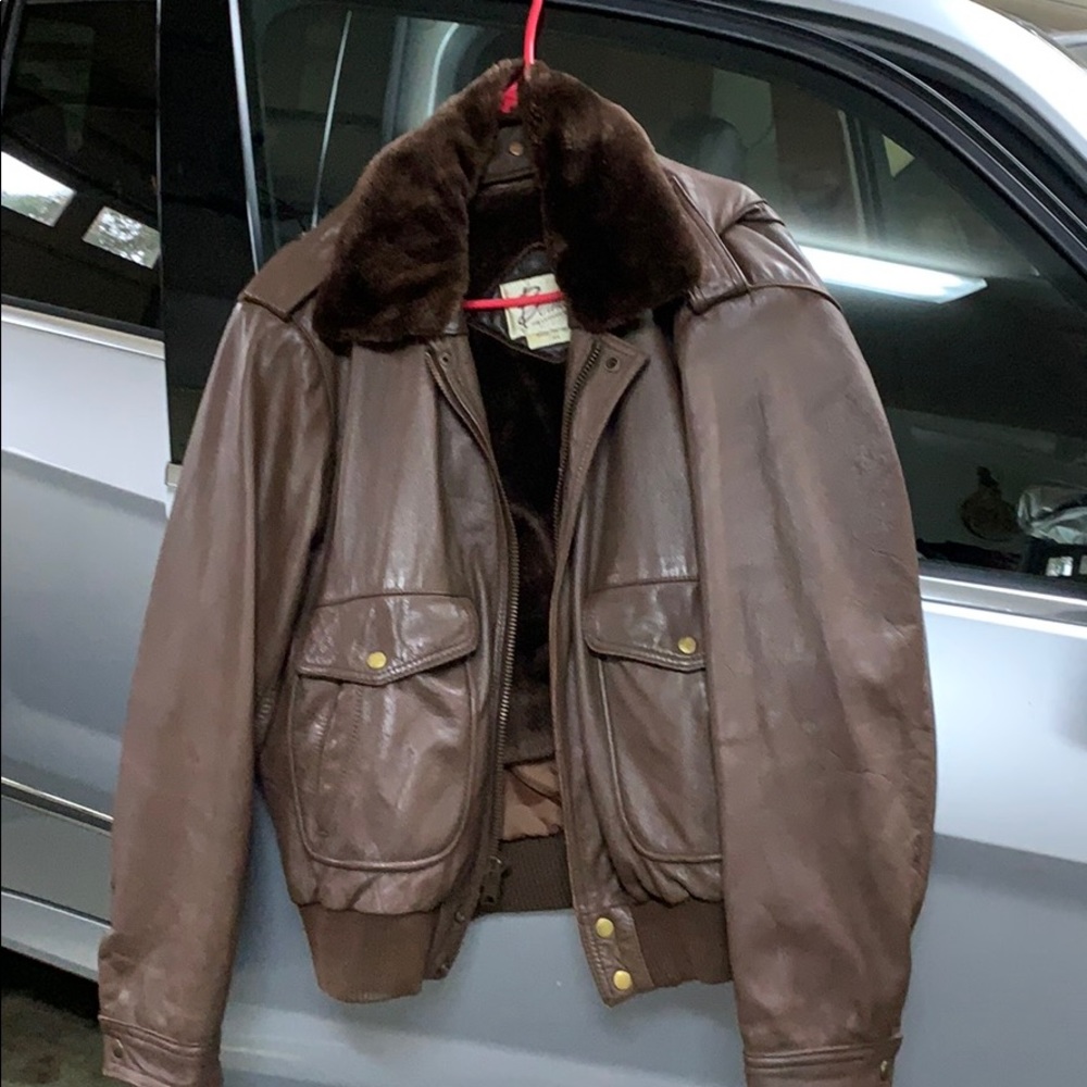 Vintage(1980) Bernman’s leather bomber jacket